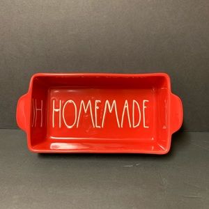 Rae Dunn. Rand new red HOMEMADE bakeware